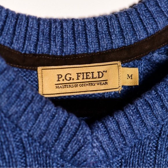 P.G. Field Blue Chunky Knit Sweater - Picture 2 of 4